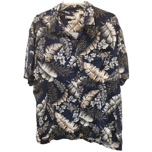 Batik Bay Easy Care Rayon Hawaiian Shirt XXL Blue Gray